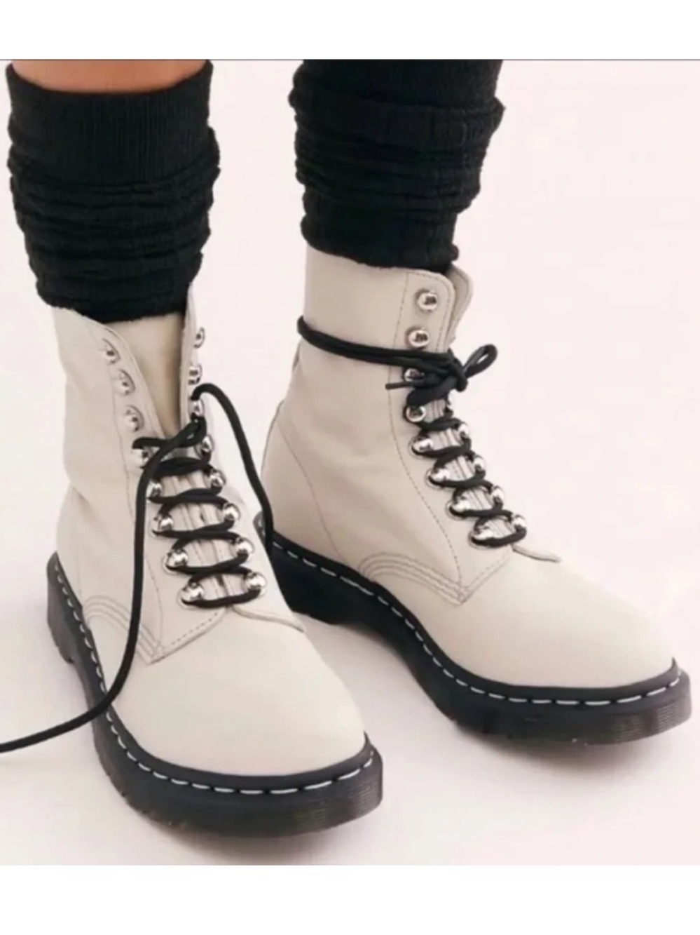 DR MARTENS WOMENS 1460 PASCAL HARDWARE VIRGINIA BOOT sz10 - Picture 1 of 15
